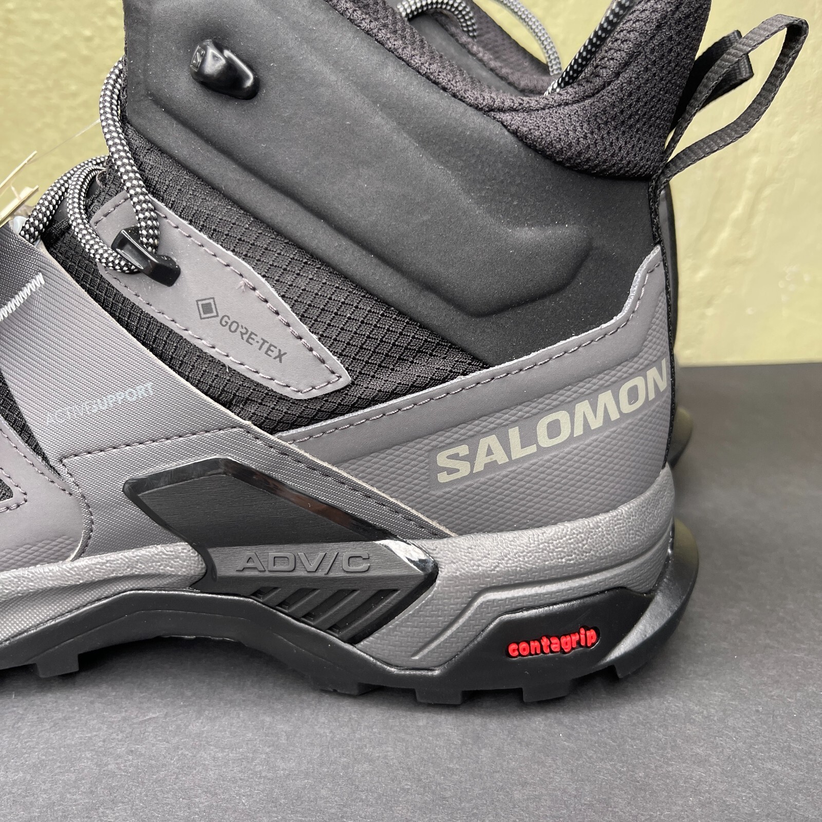 Stivali Salomon X Ultra 4 Mid GTX Uomo Taglia 10 Nero Grigio Impermeabili Escursionismo Trail
