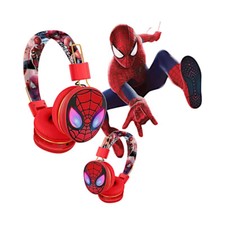 Spiderman Wireless Bluetooth Headphones LED Eyes Mic Built Original Box Headset