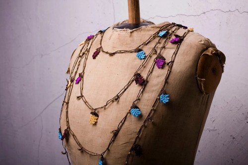 Oya Crochet Necklace Needle Lace 135.83" BRAND NEW FAST Shipment bahar-011 - Picture 4 of 9
