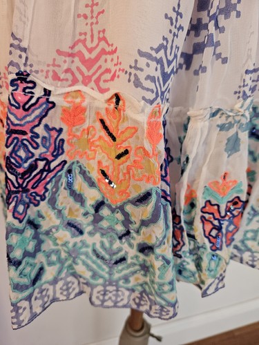 Hemant & Nandita Boho Dress Tassels Size M - Picture 3 of 21