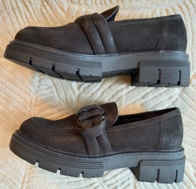 MARCO TOZZI Slipper schwarz Leder Nubuck NEU Gr. 38 mit Original Karton 