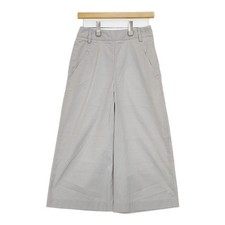 MARGARET HOWELL 578-9144007 COTTON SILK POPLIN Wide Pants gray 6-0228M  