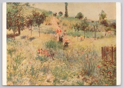 Claude Monet Poppy Field Giverny Impressionist Art Postcard