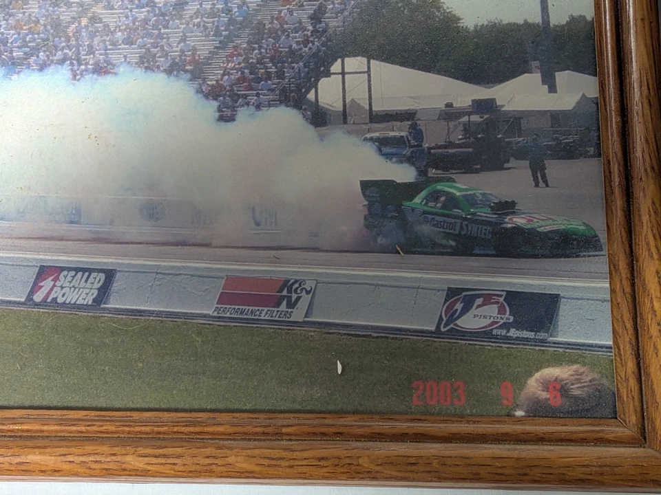 Lote De Tres Fotos De Carreras De Colección NHRA 8 1/2 X 11 Enmarcadas John Force Foto 4 de 4