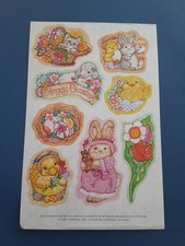 vintage 80's Current cute Easter sticker sheet damaged 
