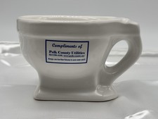 Novelty Toilet Mug Polk County Utilities Ceramic Coffee Cup Made In USA