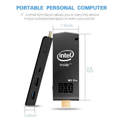 Mini PC Stick Windows 10 Professional Intel 4GB RAM 64GB Speicher 4K HDMI Linux