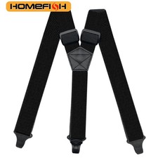 UK Heavy Duty Elastic Suspenders for Men Trouser Pants Braces Strap Work Belt GB