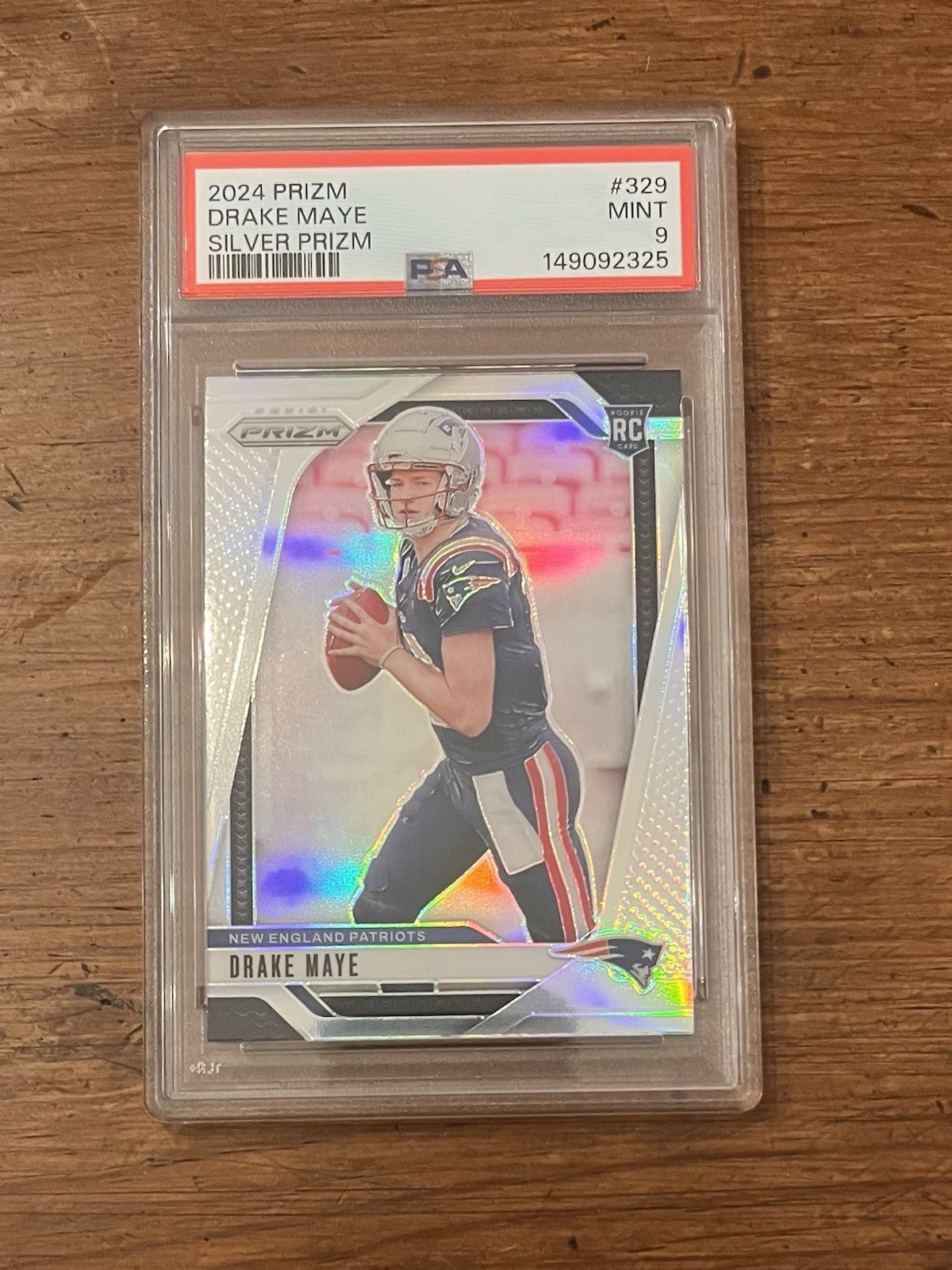 2024 Drake Maye PANINI PRIZM SILVER #329 Patriots Rookie PSA 9