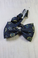 100% SETA SILK TIE PAPILLON BOW TIES  NECKTIE MADE ITALY VINTAGE CLASSIC