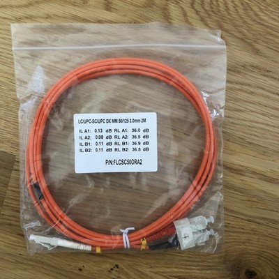 20 orange Patchkabel SC/UPC-LC/UPC DX MM 50/125 3,00mm 2M