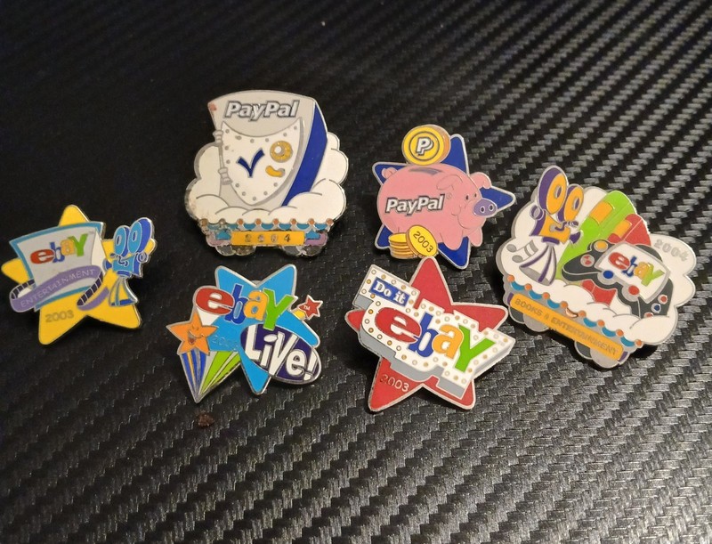 eBay Live Enamel Pins w/Backs (6)