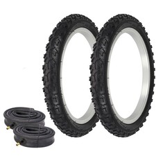 PRO BIKE TIRE 16" X 2.10  BLACK/BLACK SIDEWALL 2 TIRES W/ HEVY DUTY TUBES