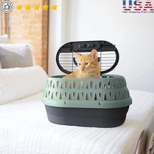 Top Load Cat Carrier Durable Travel Kennel Airline Approved 360 Ventilation New