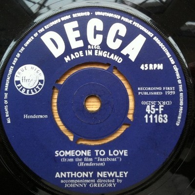 Anthony Newley - Someone To Love / It's All Over - Used Vinyl Record  - G8100z