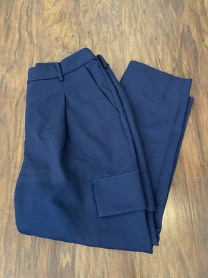 Prologue Women s Cropped Cargo Tapered Pants   Navy Blue, Size 4