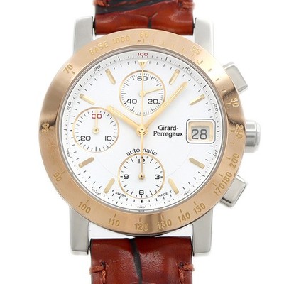 GIRARD PERREGAUX Chronograph 7500 Datum 30m Weiß Edelstahl Herren Automatik