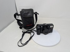 Minolta Freedom Tele 35mm Point  Shoot Camera  Case TESTED WORKS Needs Battery