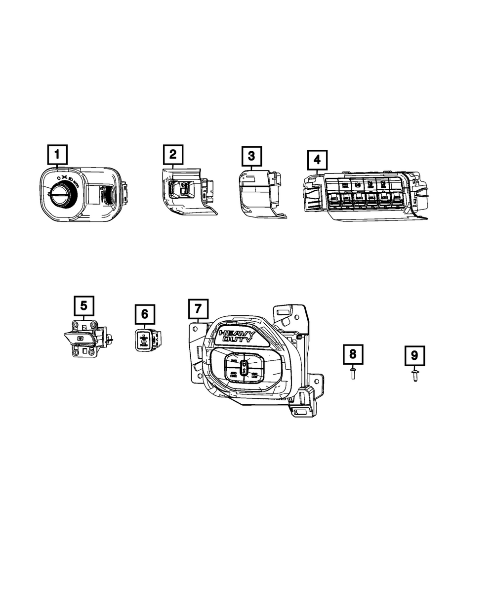 Genuine Mopar Instrument Panel Switch 68714195AA