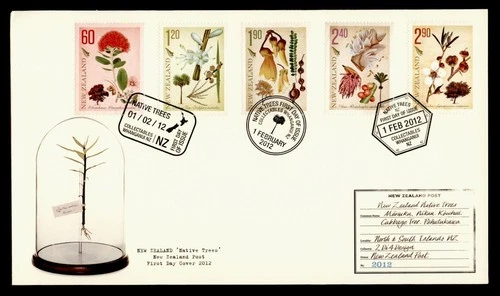 DR WHO 2012 NEW ZEALAND FDC NATIVE TREE COMBO $2.90 R38969