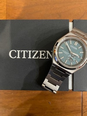 Citizen Super Titanium NJ0180-80X Automatic Watch Green Dial Men's