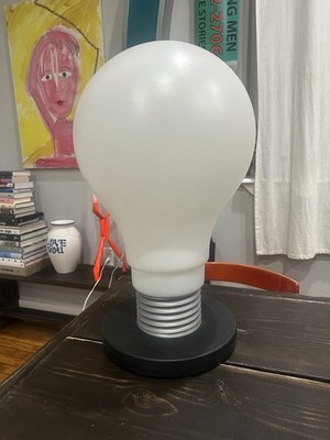 Vintage 70s 80s Giant Blow Mold Light Bulb Lamp - Works Great!!
