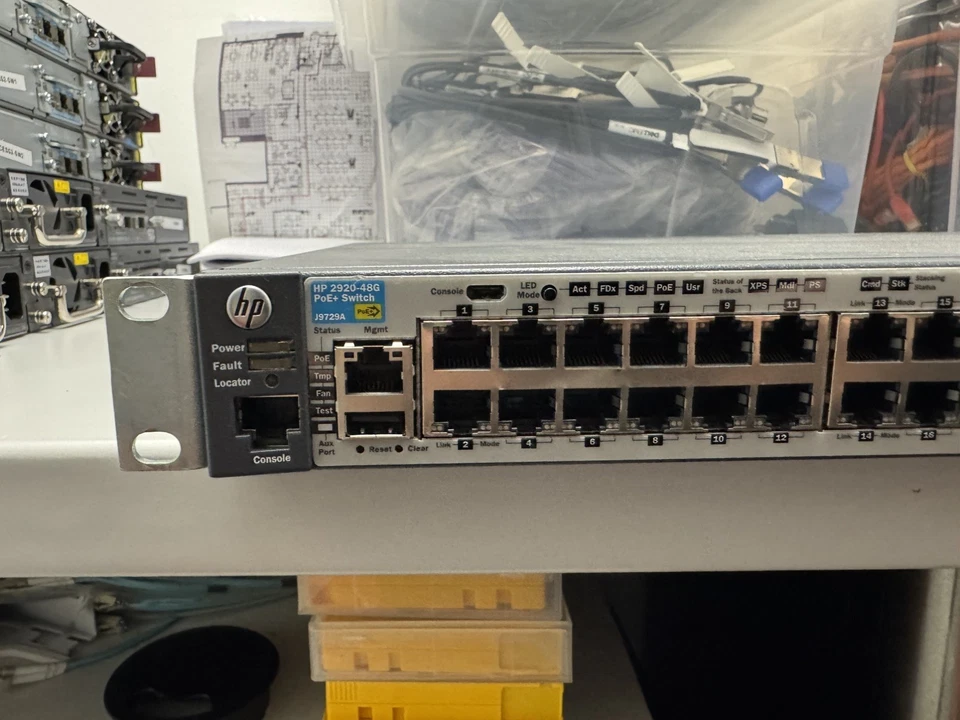 HP 2920-48G-PoE+ 48 Port Gigabit Switch J9729A with J9731A & J9733A Module 10GbE - Image 2 of 4