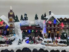 Puleo “ Old World Village” LED Lights Rotating Dancing Couples Excellent !