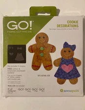 Accuquilt Go COOKIE DECORATIONS Gingerbread 552211 Fabric Cutting Die