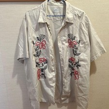 Paul Smith Embroidered Flower Short Sleeve Shirt Cotton XXL Japan