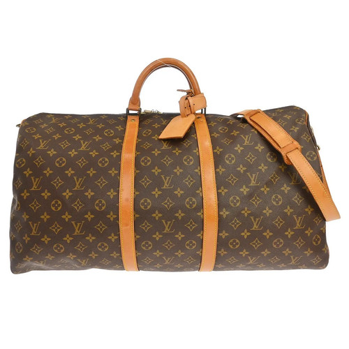 Louis Vuitton Keepall Bandouliere Bag Monogram Canvas Brown Travel Bag