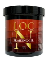 LOC N Professional Braiding Gel 16oz. - Extra Hold - 16 Ounce Pack of 1 , Red