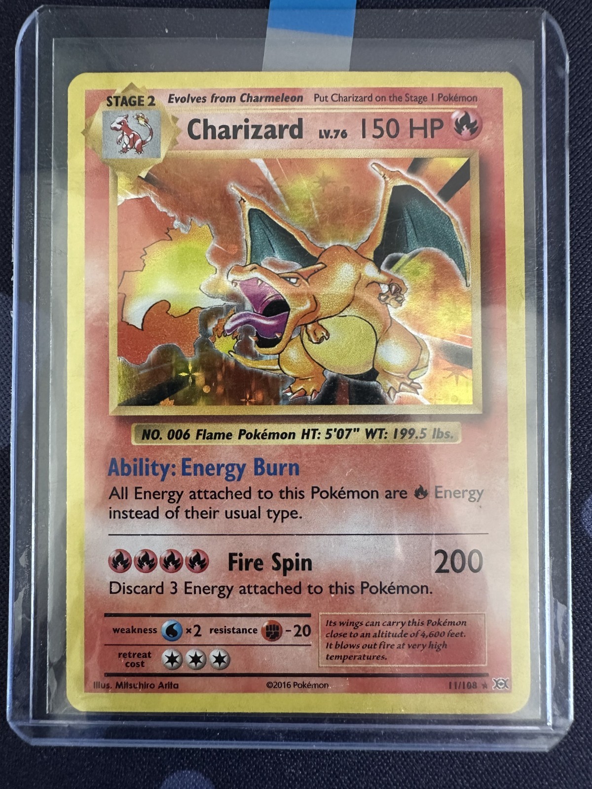 Pokémon Charizard XY Evolutions Holo Rare 2016 #11/108 Near Mint