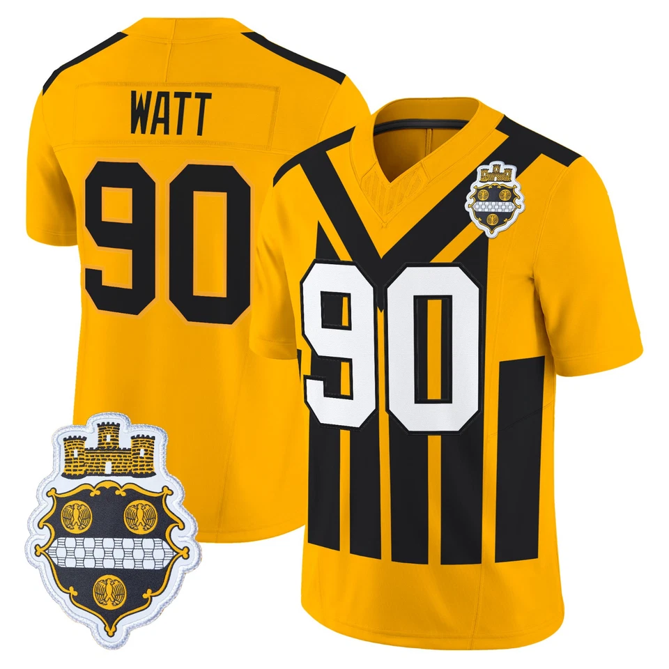 Custom Adult/Youth 2025 Gold Alternate 1933 Throwback Limited Stitched Jersey - Image 2 of 4