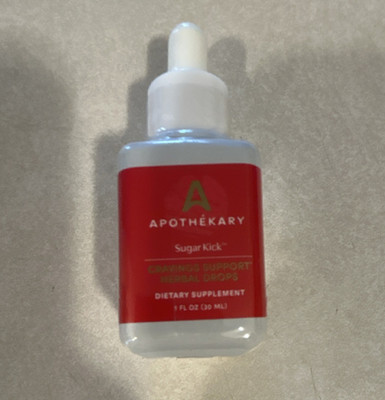 Apothékary Sugar Kick Herbal Drops Cravings Support 1 fl oz Exp 06/2026