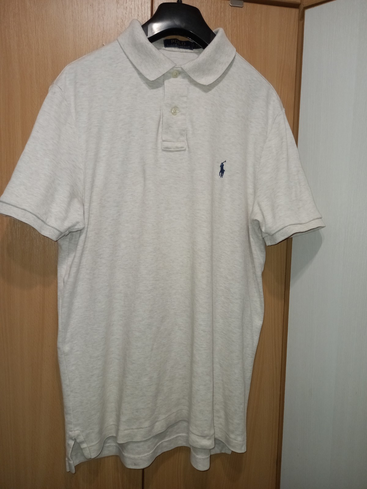 Polo Ralph Lauren Uomo T Shirt Logo Pony Cotone Avorio Melange Polo Taglia S P