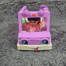 Fisher Price Little People Ice Cream Truck Purple Delivery Truck And Girl Figure