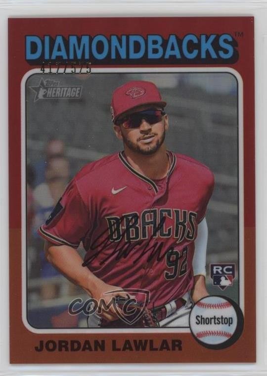 2024 Topps Heritage Chrome Refractor 417/575 Jordan Lawlar #429 12jg