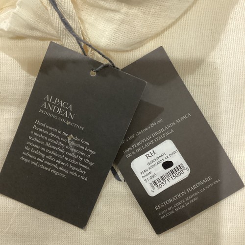 FUNDA NÓRDICA ANDINA ALPACA Restauración Hardware California King Natural $1095 - Imagen 4 de 6