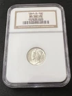 1944-D Mercury Silver Dime - NGC MS66 FB Full Bands