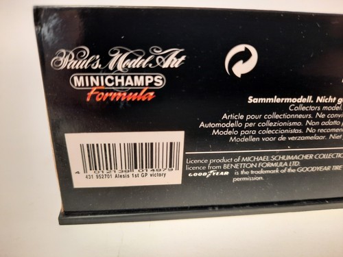 Minichamps Benetton B195 Schumacher taxi Alesi Canada GP 1995 WC 1/43 431952701 - Foto 6 di 6