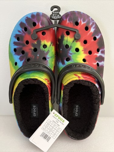 Crocs CLASSIC LINED TIE-DYE CLOG Mens 