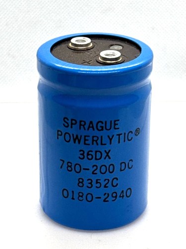 Sprague Powerlytic 36DX 780 200 DC 8352C Aluminum Capacitor 1980s Vintage - Picture 5 of 8