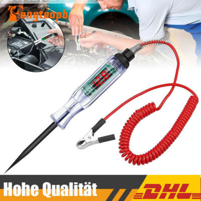 3V/6V/12V/24V DC Spannungsprüfer Schraubendreher Prüflampe Für Auto Lkw Kfz DHL