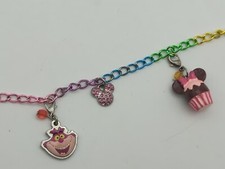 Disney Charm Minnie mouse Cheshire Cat Alice in Wonderland bracelet JA907