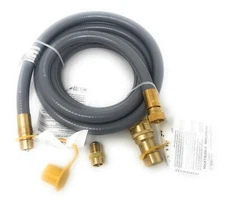 1/2" QDD+NG Gas Hose 12' Long Quick Disconnect Low Pressure Natural and Propane 