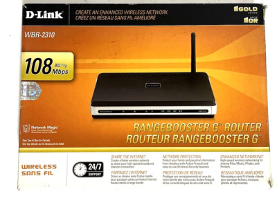 D-Link Model WBR-2310 Range booster Wireless G Router NEW Open Box