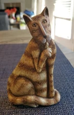 Marsha McCarthy Orange Tabby Cat Figure 6” Cute Collectible