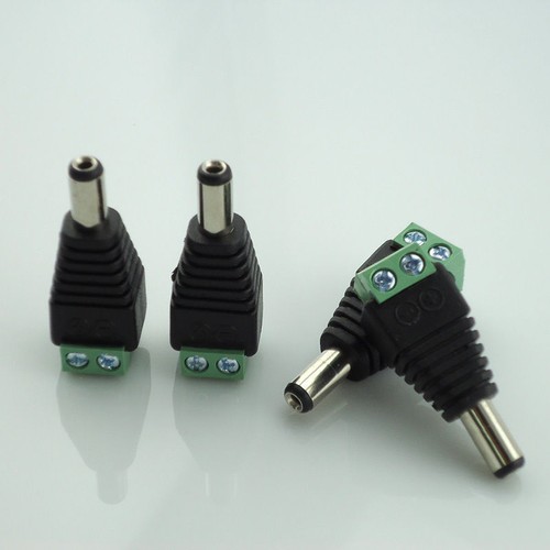 10Pcs 2.1MM DC Male Power Supply Plug Cable Adapter CCTV camera Video Connector - Picture 2 of 6