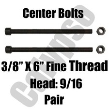Leaf Spring Center Bolt - 38 X 6 Pair Fine Threaded Leaf Bolts With Nuts